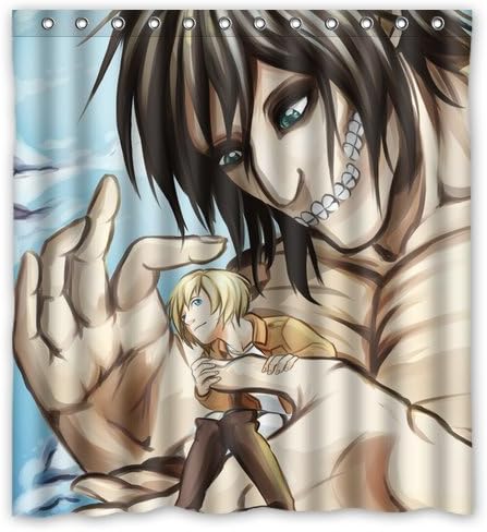 Amazon Uniformjap シャワーカーテン 進撃の巨人 Attack On Titan 高素材を採用 デザイン 168cm 1cm ポリエステル シャワーカーテン シャワーカーテン ホーム キッチン オンライン通販