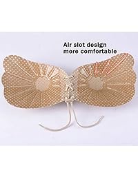 MiaGie Sujetador adhesivo transpirable invisible sin tirantes para mujer