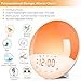 Wake Up Light Alarm Clock, Sunrise Alarm Clock with Sunset Simulation, Dual Alarms Snooze Function, 7 Colors Bedside Night Lamp,8 Natural Sounds&Voice Recorder,USB Charger and FM Radio,Ideal for Gift