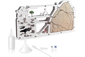 ELNMLHT Ant Farm Castle, Ant Farms with Yellow Sand and Tool Kit, Ant Colony Observation Kit, Ant Viewing Habitat Science Kit, Educational & Learning Science Kit for Kids, Adults, Student