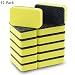 12 Pack of Magnetic Whiteboard Eraser,Bright Yellow Dry Erasers for Cleaning Dry Erase Pens and Markers Off White Boards for Classroom,School,Office,Home and Kids,2 4/5 x 1 3/5 Inches primary
