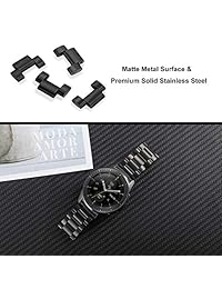 Correa para reloj Galaxy Watch de 1.654 in, TRUMiRR de metal macizo de acero inoxidable, correa de extremo curvado para hombres y mujeres, pulsera para Samsung Galaxy Watch de 1.654 in (SM R810 R815)