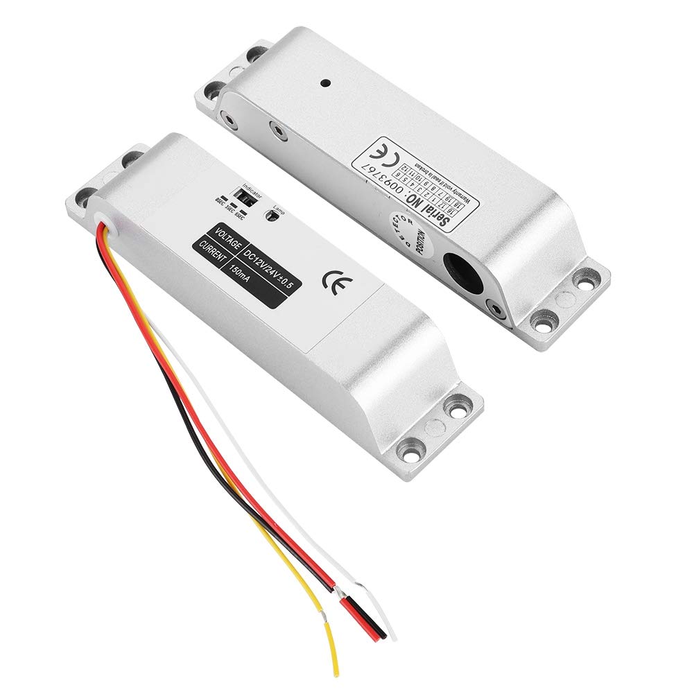 Electromagnetic Lock, DC12V 1000KG Electric Drop Door Lock Gate Entry Access Control Magnetic Induction Lock, Suitable for Glass Doors, Wooden Doors, Metal Doors etc