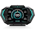 wiiyii obd2 Gauge Display, Head up Display for car, Digital Speedometer, Tachometer, Water Temperature Gauge, Multi-Data Smart Gauge, Trip Computer Fuel Pressure Tester for All Cars
