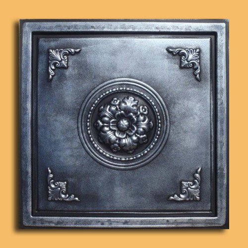 30pc of Verona-B Silver/Black (24"x24" PVC 20 mil) Ceiling Tiles - Covers About 120sqft