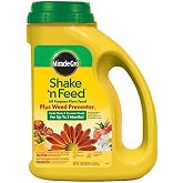 Miracle-Gro Shake 'N Feed All Purpose Plant Food + Weed Preventer1, 4.5 lb. | Prevents Crabgrass, Common Chickweed and Common Purslane in Gardens