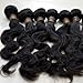 10-28 inch 100% RAW Virgin Brazilian Remy Human Hair Extensions Wavy Weave Weft Bundle #1B