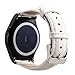 Valkit Compatible Gear Sport/Gear S2 Classic Bands Genuine Leather Smart Watch Band, 20mm Soft Bracelet Watchband Strap Replacement for Samsung Gear Sport SM-R600/Gear S2 Classic(SM-R732/R735), White