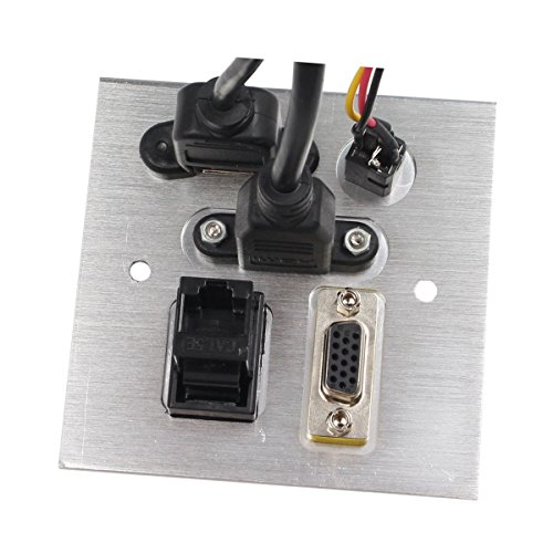 Multi-Media Table Plug Aluminum Alloy Information MUL-Function Signal Outlet Panel Desktop Wall Socket for Home Hotel KTV - Thumbnail 3