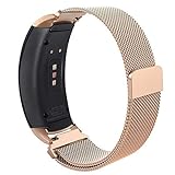 Compatible Gear Fit2 Pro/ Fit2 Band, OenFoto Metal Stainless Steel Replacement Accessories Strap Magnet Lock Samsung Gear Fit 2 Pro SM-R365/SM-R360 Smartwatch (Rose Gold, Large)