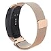 Compatible Gear Fit2 Pro/ Fit2 Band, OenFoto Metal Stainless Steel Replacement Accessories Strap Magnet Lock Samsung Gear Fit 2 Pro SM-R365/SM-R360 Smartwatch (Rose Gold, Large)