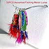 Easy-Catch-30-Pack-Assorted-Fishing-Metal-Lures-Colorful-Feather-Meatl-Casting-Fishing-Spinner-Baits-Spoon-Fishing-Lures-Sharp-Fish-Treble-Hooks-Tackle-Kit
