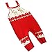 ZOEREA Unisex Newborn Baby Overall Long Sleeve Christmas Sweaters Coat Deer (Christmas red, 6-12 Months)