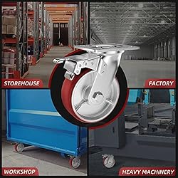 Casters Set of 4 Heavy Duty 6 inch Caster Wheels