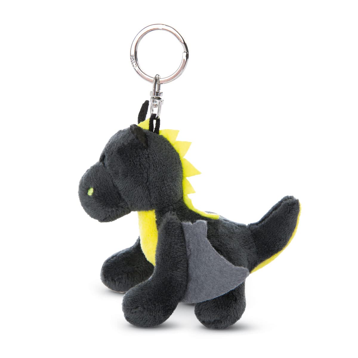 NICI 47992 Schlüsselanhänger Drache Dragor schwarz-gelb 9cm stehend Dragonia, Grau 3