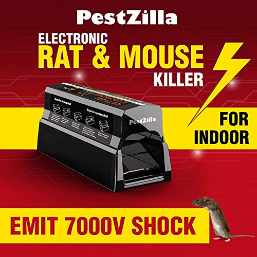 PestZilla™ Electronic Rodent Trap - Powerful, Easy and Safe Way to Kill Rats, Mice and Squirrels