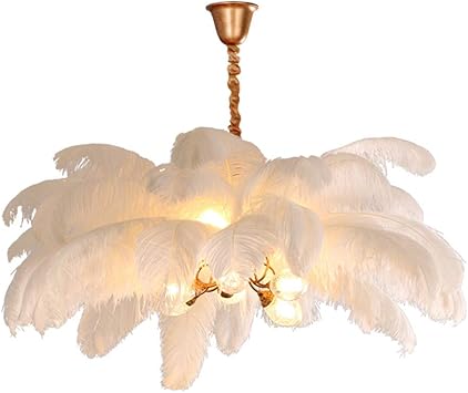 Ostrich Feather Warm Lighting Fixtures 