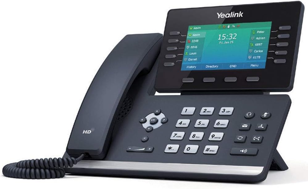 Yealink T54W IP Phone with Built-in Wi Fi 802.11ac Bluetooth 4.2 USB 2.0