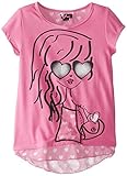 Dream Star Big Girls' Fashion Girl Screen with Applique and Printed Chiffon Hand