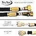 TruTec 100 Foot, Triple Layer Latex Core, Solid Brass Fitting Shut Off Valve Spray Nozzle Stainless Steel Holder, Expanding Garden Hose - Black