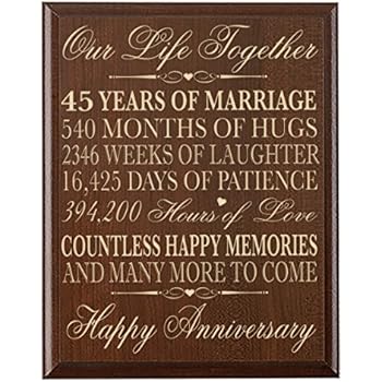 wedding anniversary 45 years