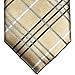 Retreez Plaid Check Styles Woven Microfiber Skinny Tie - Gold