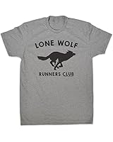 Gone For a Run Run Club Lone Wolf Lifestyle T-Shirt | Running Tees by Gone For a Run | Multiple Colors | Gray | Adult Medium