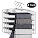DOIOWN Pants Hangers Slacks Hangers Space Saving Non Slip Stainless Steel Clothes Hangers Closet Organizer for Pants Jeans Trousers Scarf (4-Pack,Large Size 17.1''High x 15.9''Width)
