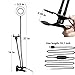 Milemont Selfie Ring Light with Cell Phone Holder Stand Flexible Arms, LED Camera Lighting for Live Stream/Makeup, Fits with iPhone, Android, 3 Light Colors 10 Level Brightness