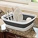 Progressive International Collapsible Dish Rack with Drain Board, CDD-100, Perfect For RV Sink, Camping Dish Tub