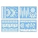 COKOHAPPY 4 Sheets White Lace Wedding Bridal Butterfly Mandala Flower Look Real Flash Temporary Tattoo