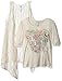 Beautees Girls' Big 2 Pc. Crochet Duster Over S/s Screen Tee
