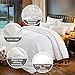 MEROUS Queen Comforter - Soft Quilted Down Alternative Duvet Insert with Corner Tabs,Summer Fluffy Reversible Hotel Collection Comforter - White,88x88 inch (White, 88x88 inch)