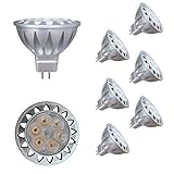 ALIDE MR16 7W GU5.3 Led Bulbs Replace 50W Halogen Equivalent,2700K Warm White,12V Low Voltage MR16 Bulb Spotlight for Outdoor Landscape Flood Track Recessed Lighting,Not Dimmable,560lm,38 Deg,6 Pack