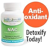 N-acetyl L-cysteine NAC by Natural Wellness, Key Antioxidant and Glutathione Precursor - 90 500mg vegetarian capsules