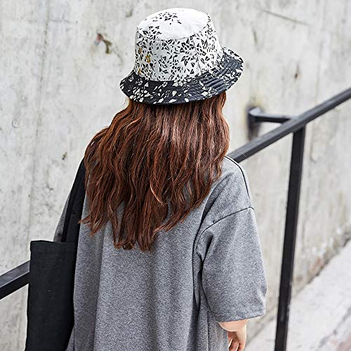 GOYOO Unisex Bucket Hat Blumen Doppelseitig, Faltbar Anglerhut Caps Zum Wandern Camping Reisen Angeln, Baumwolle 56-58cm – Bild 6