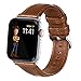 KADES for Apple Watch Band 42mm, Leather for Apple Watch Band 44mm Series 4 iWatch Bands 42mm (Brown, with Silver Hardware) primary