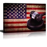 Canvas Wall Art Flag Day Theme Canvas Prints Home Artwork Decoration for Living Room Bedroom - 12x18 inches