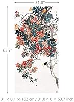 Tooarts Cuadro De Pared De Flores Y Aves Pintura China Tradicional