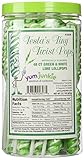 Tesla's Lime Tiny Twist Pops Green & White 48 Count
