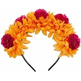 Flower Crown Headband for Dia de los muertos Halloween Party Costume