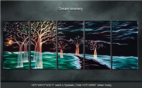 Metal Wall Art Modern Indoor Outdoor Decor Dream Scenery