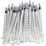 Hulless (Set of 60) 1ml 1cc Syringe with Luer Slip Tip, No Needle, Non-Sterile (Pack of 60)