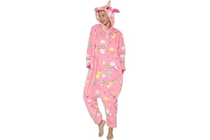 Nousion Licorne Unisex Adult Onesies Pajamas, Cosplay Christmas Sleepwear Onesies Outfit