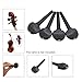 Andoer 4pcs 4/4 Cello Tuning Accessory Part Kit Ebony Cello Peg Musical Instruments Tool