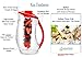 Water Infuser Pitcher & Gourmet Recipe eBook (Emailed) | BPA Free Fruit Infusion Pitcher with Glass Like Appearance and Largest 3+ Liter Capacity for Amazing Spa Water (Red)
