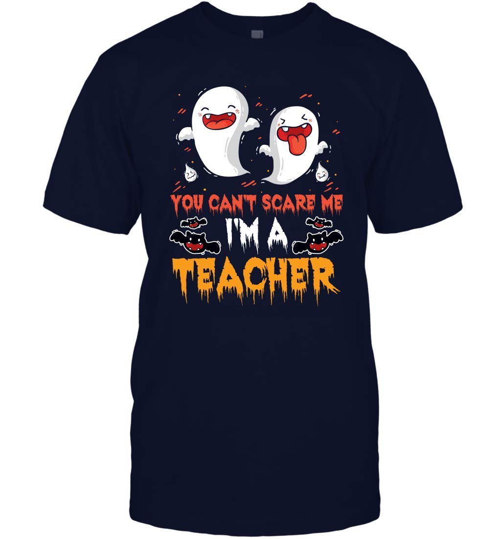 Laredo Teez Tea Halloween You Can't Scare Me I'm A Tea 2 Navy2 T Shirt