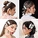 Pearl Hair Clips for Women Girls, Funtopia 8pcs Fashion Sweet Artificial Pearl Alligator Clips Barrettes Bobby Pins Snap Clips Decorative Hair Accessories for Party Wedding Daily, Applies to Bun Updo