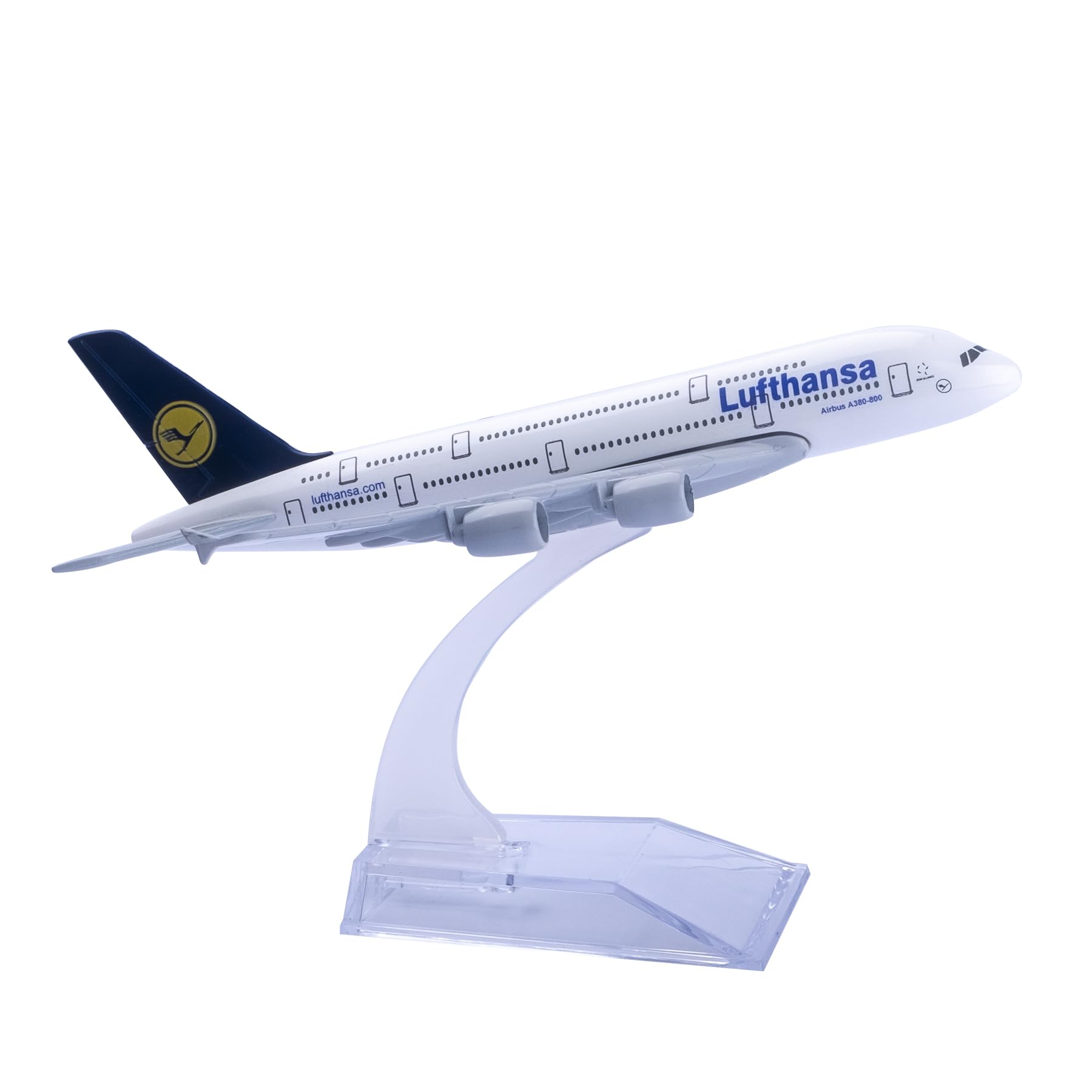 Bswath Model Airplane 1:400 Scale Model Germany Deutsche Lufthansa A380 Plane Model Diecast Airplanes for Gift and Collection