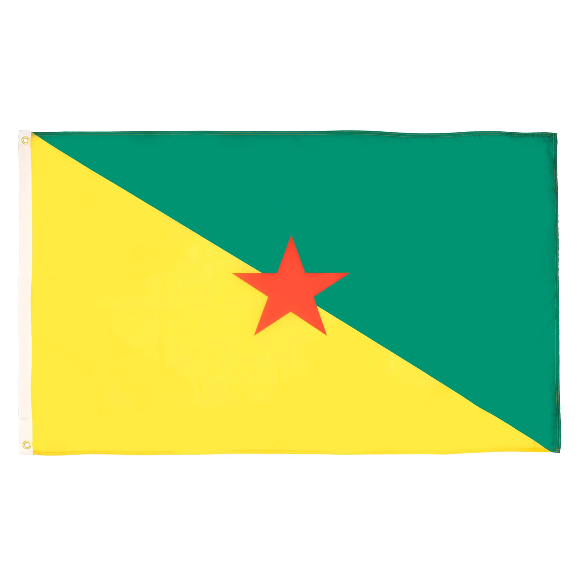 AZ FLAG - French Guiana Flag - 2x3 Ft- 100D Polyester French Region Of Guyane Francaise Banner with Two Metal Grommets - Fade Resistant - Vivid Colors - 2' x 3' Feet - 90x60 Cm